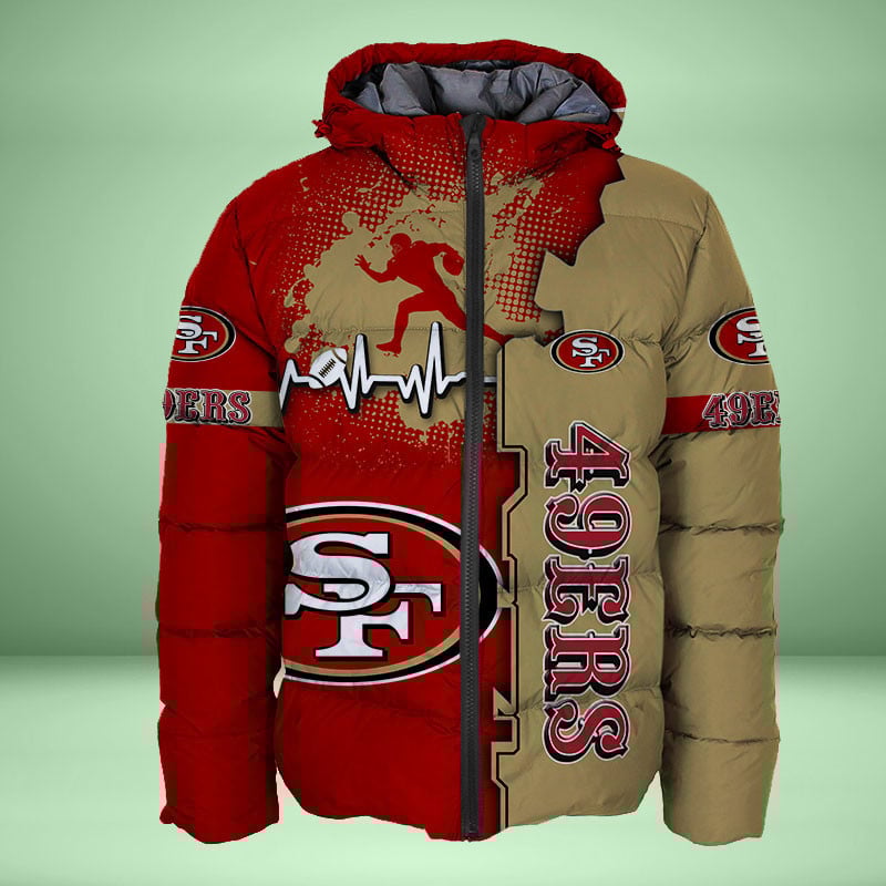 Sportswearmerch San Francisco 49ers NFL Personalized Puffer Jacket For Fan