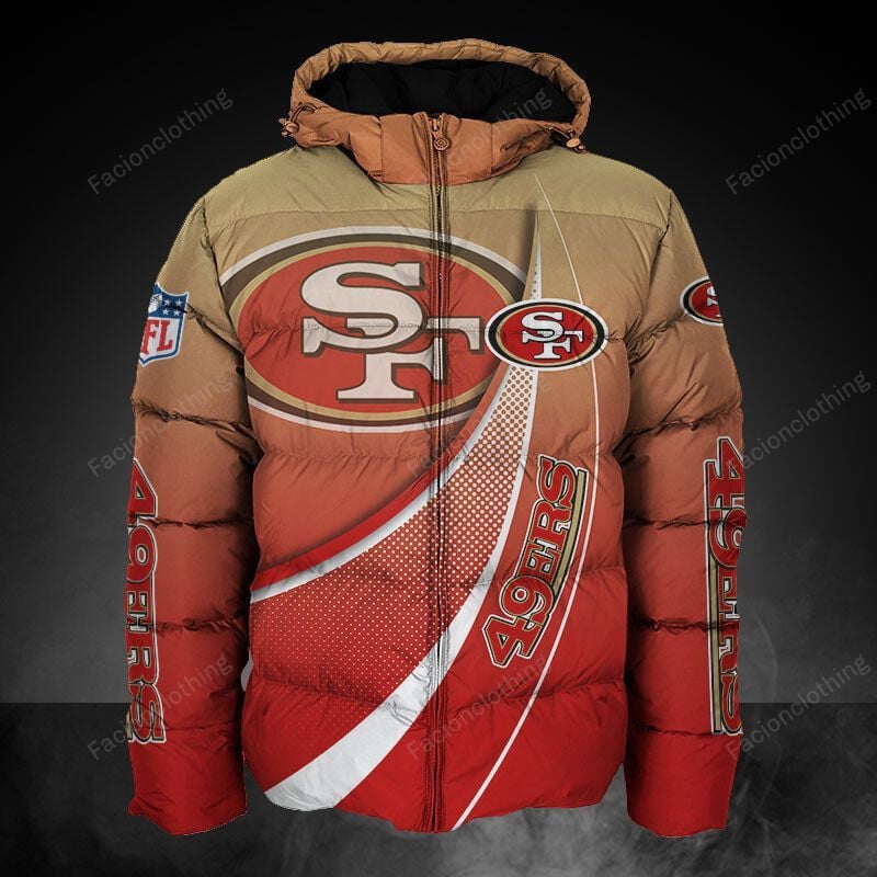 Sportswearmerch San Francisco 49ers NFL Personalized Puffer Jacket For Fan