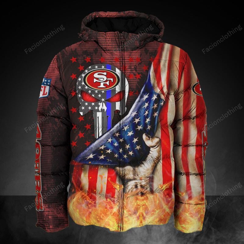 Sportswearmerch San Francisco 49ers NFL Personalized Puffer Jacket For Fan