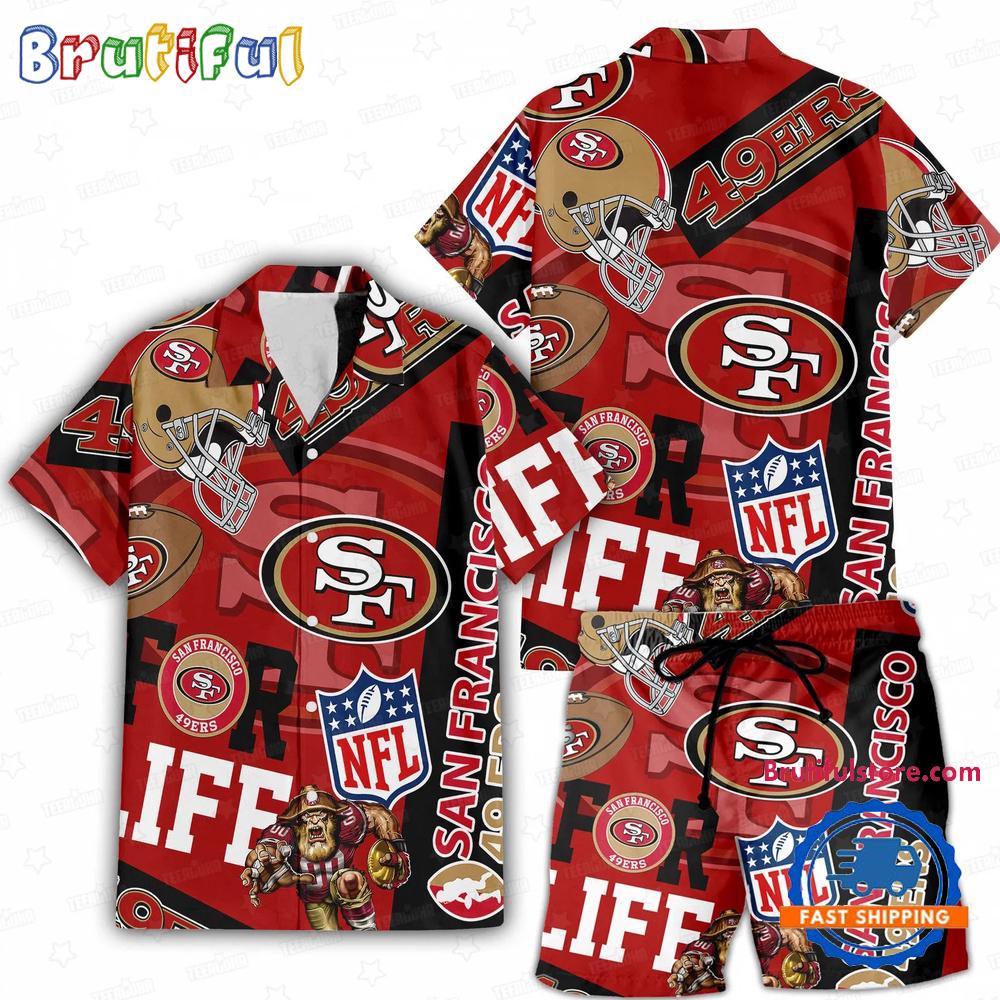 Sportswearmerch San Francisco 49ers NFL Personalized Set Short Set For Fan