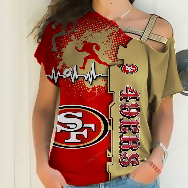 Sportswearmerch San Francisco 49ers NFL Personalized Strapless Sleeve Short For Fan