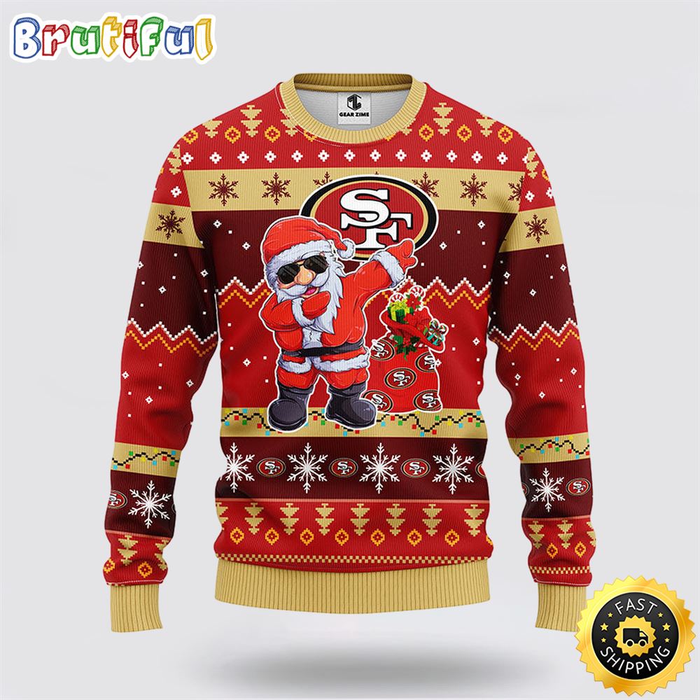 Sportswearmerch San Francisco 49ers NFL Santa Claus Ugly Christmas Sweater For Fan