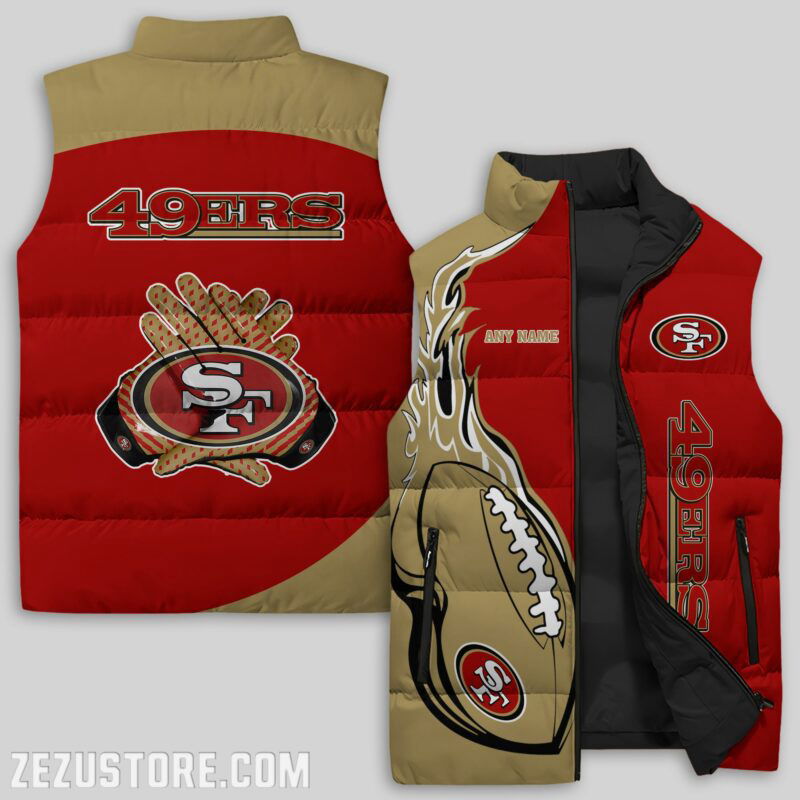 Sportswearmerch San Francisco 49ers NFL Sleeveless Puffer Jacket For Fans