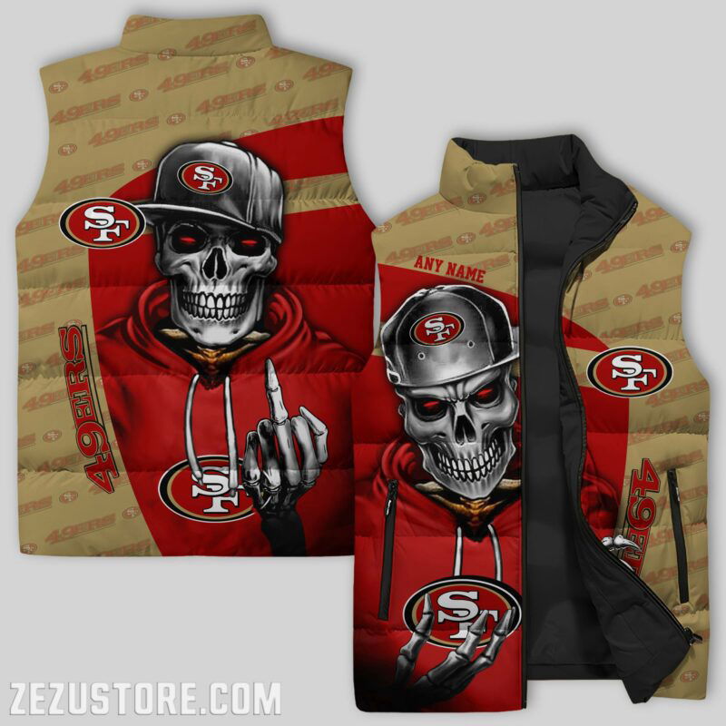 Sportswearmerch San Francisco 49ers NFL Sleeveless Puffer Jacket For Fans
