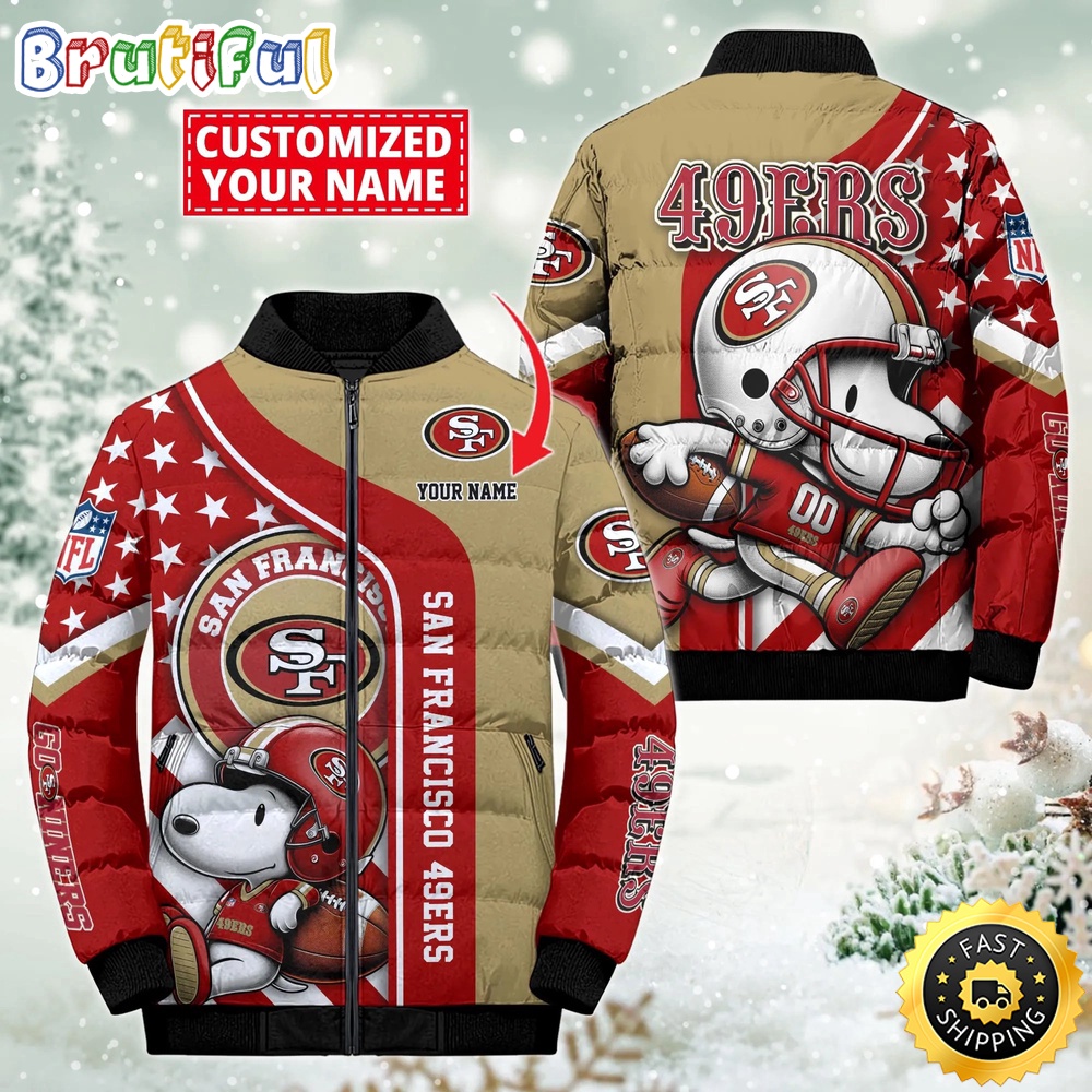 Sportswearmerch San Francisco 49ers NFL Snooby Puffer Jacket For Fan