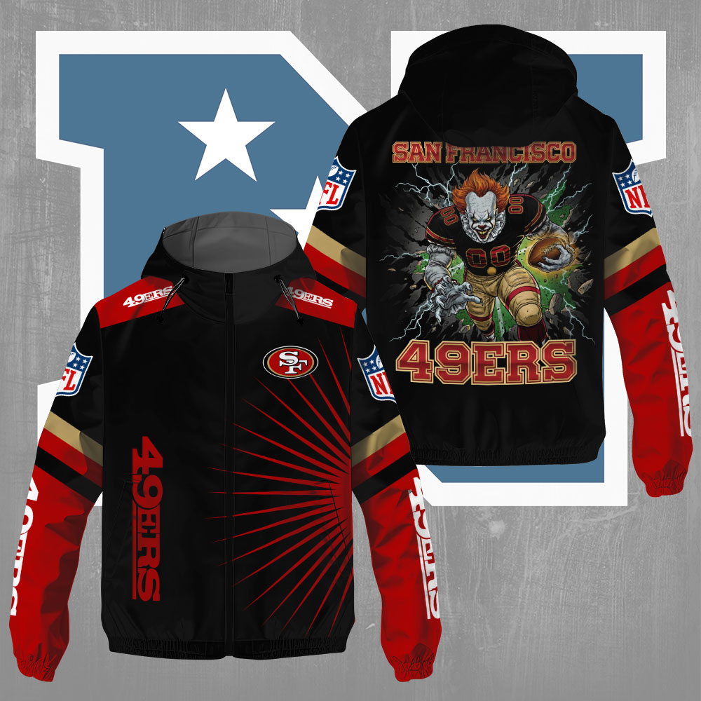 Sportswearmerch San Francisco 49ers NFL x Pennywise Windbreaker Jacket For Fan