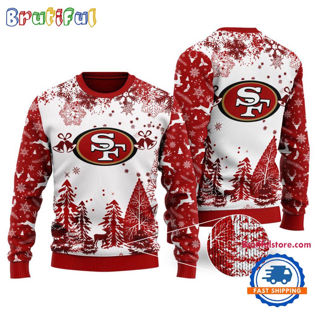Sportswearmerch San Francisco 49ers NFL Xmas Tree Christmas Sweater For Fan