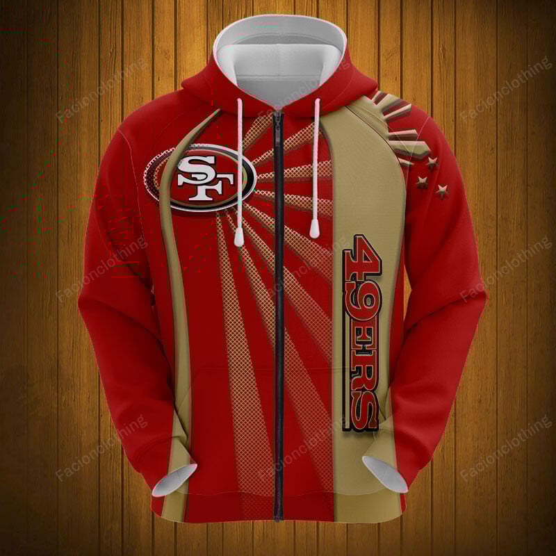 Sportswearmerch San Francisco 49ers NFL Zip Hoodie Personalized For Fan