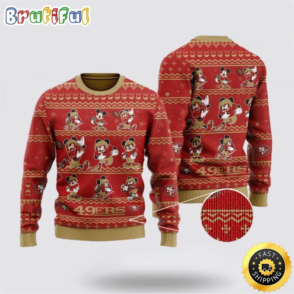 Sportswearmerch San Francisco 49ers NHL Personalized Christmas Sweater For Fan