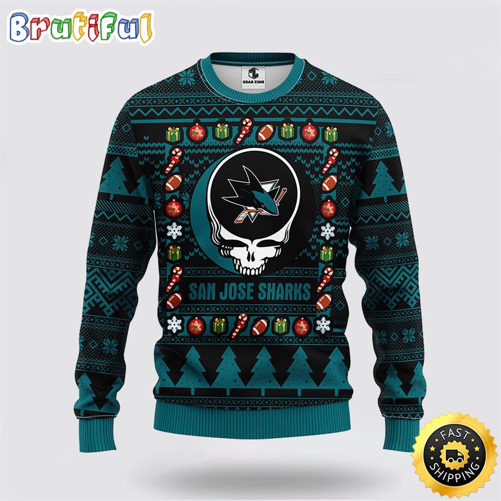 Sportswearmerch San Jose Sharks NHL Christmas Fleece Sweater For Fan