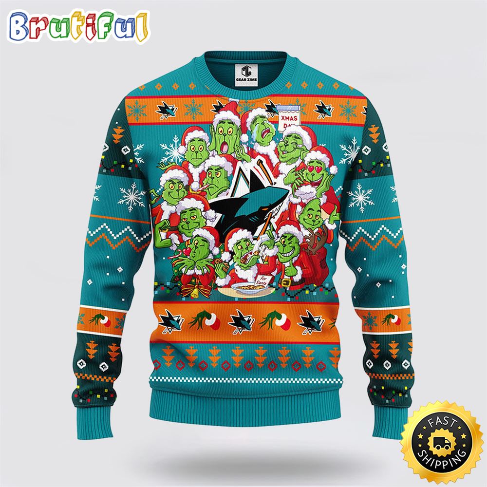 Sportswearmerch San Jose Sharks NHL Christmas Sweater For Fan