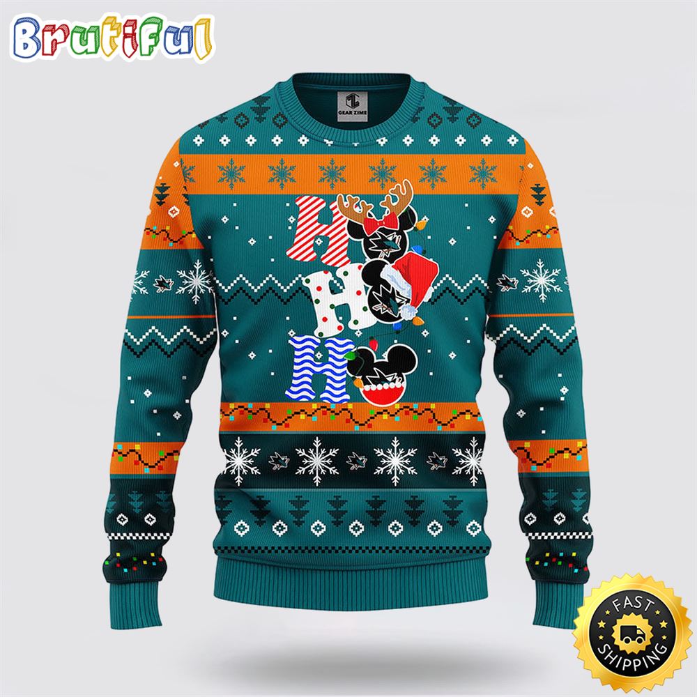 Sportswearmerch San Jose Sharks NHL Mickey Ugly Christmas Sweater For Fan