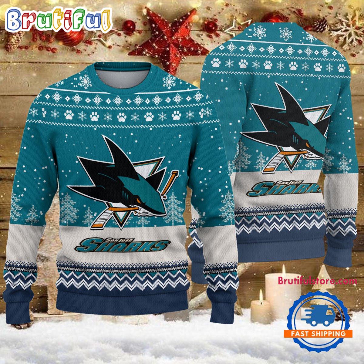 Sportswearmerch San Jose Sharks NHL Personalized Christmas Sweater For Fan