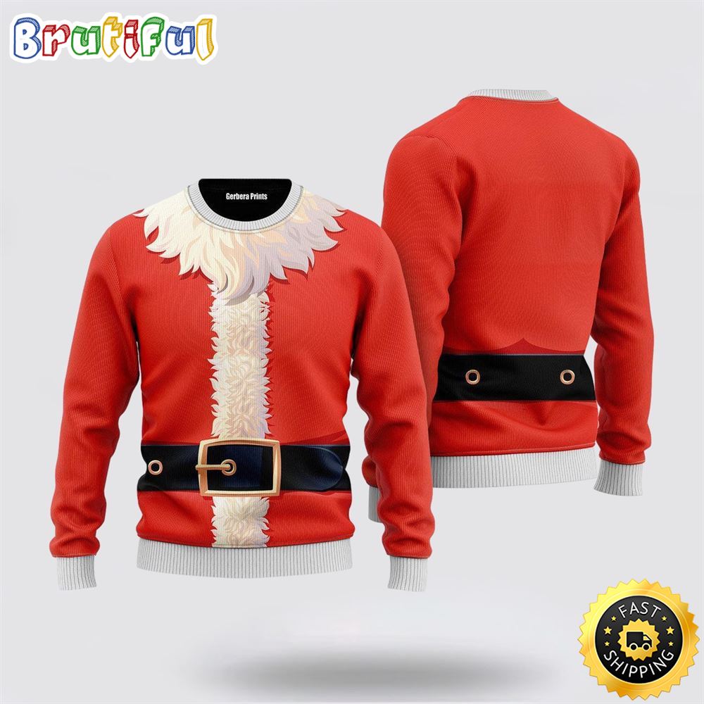 Sportswearmerch Santa Claus Costume Cosplay Pattern Gift For That EveryonePersonalized Christmas Sweater For Fan