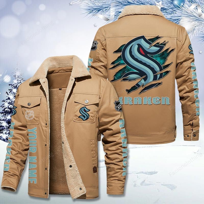 Sportswearmerch Seattle Kraken NHL Personalized Cotton Jacket For Fan