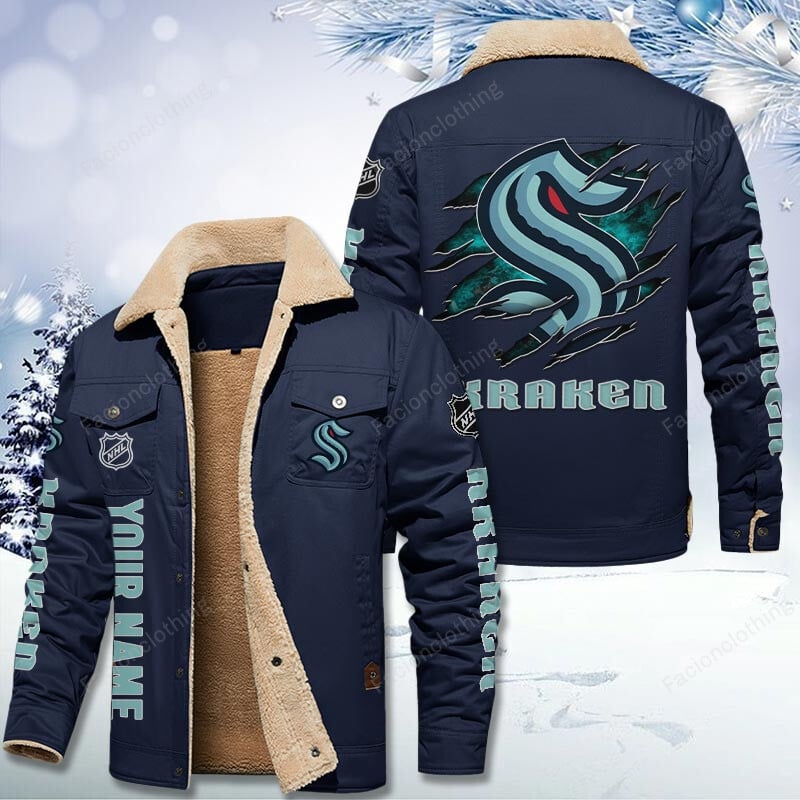 Sportswearmerch Seattle Kraken NHL Personalized Cotton Jacket For Fan