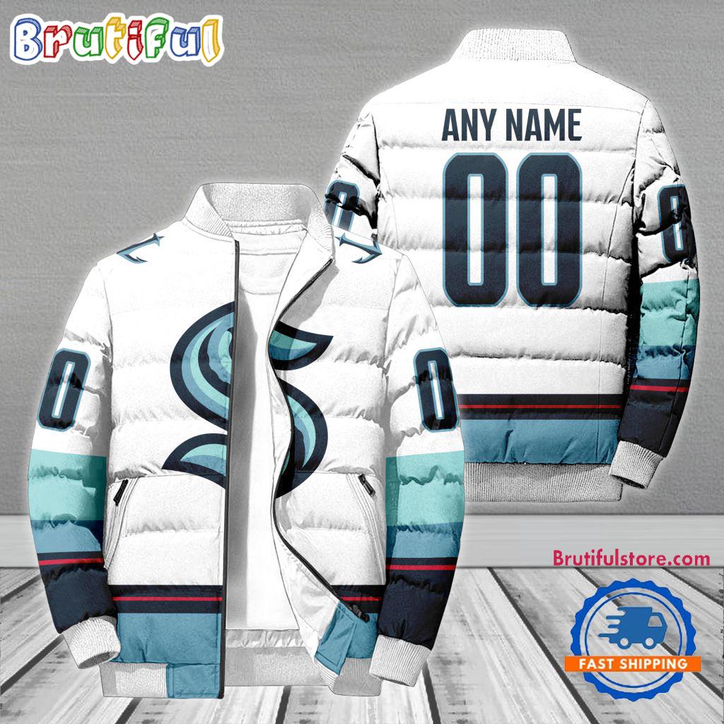 Sportswearmerch Seattle Kraken NHL Personalized Puffer Jacket For Fan