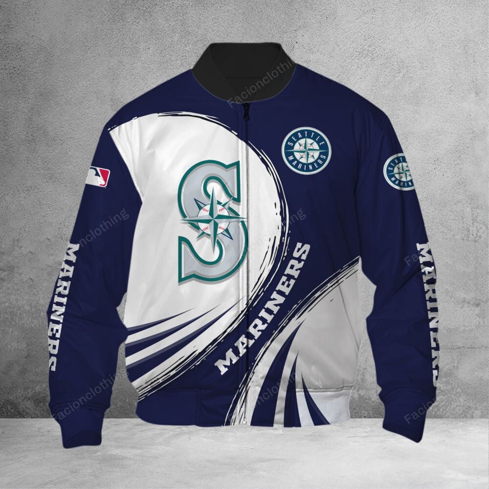 Sportswearmerch Seattle Mariners MLB Personalized Bomber Jacket For Fan