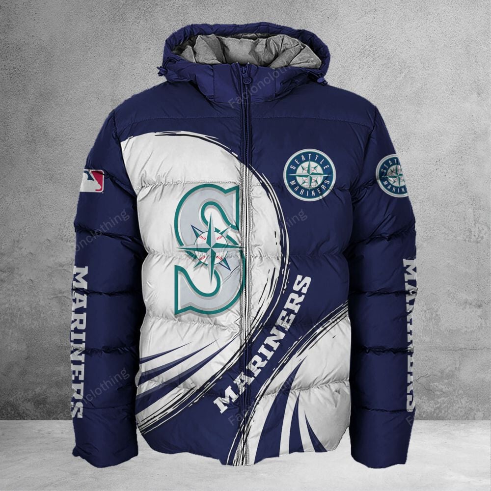Sportswearmerch Seattle Mariners MLB Personalized Puffer Jacket For Fan