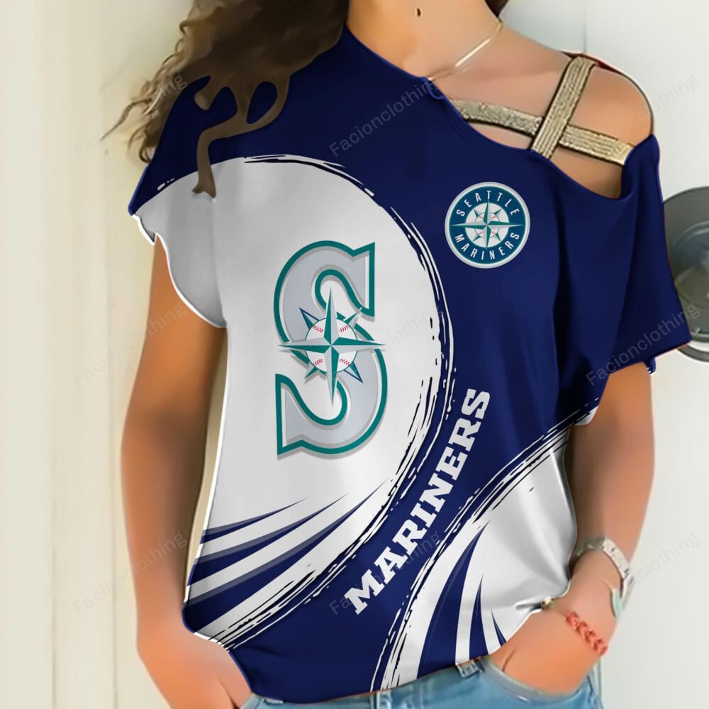 Sportswearmerch Seattle Mariners MLB Personalized Strapless Short Sleeve For Fan