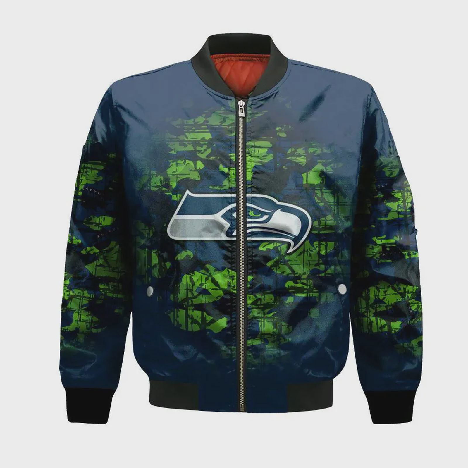 Sportswearmerch Seattle Seahawk NFL Bomber Jacket Camouflage Vintage For Fan