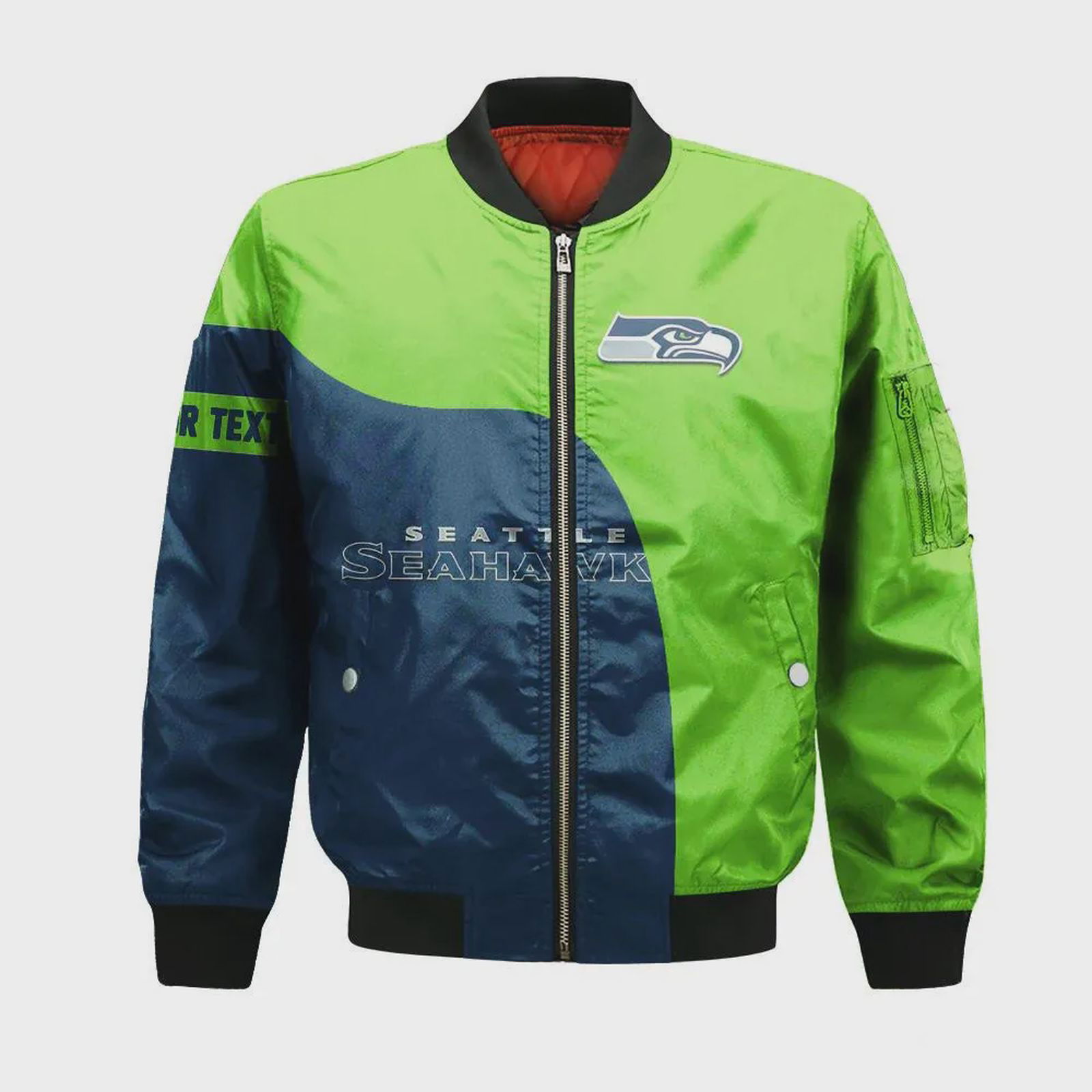 Sportswearmerch Seattle Seahawk NFL Bomber Jacket Curve Style For Fan