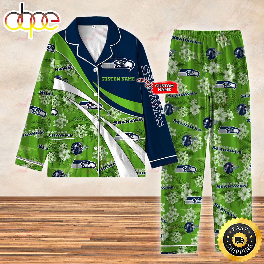 Sportswearmerch Seattle Seahawks NFL 3D Personalized Christmas Personalized Pajamas For Fan