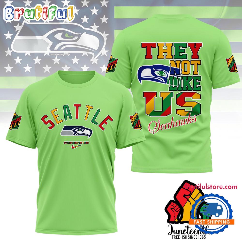 Sportswearmerch Seattle Seahawks NFL Juneteenth Freedom Day Unisex T-Shirt For Fan