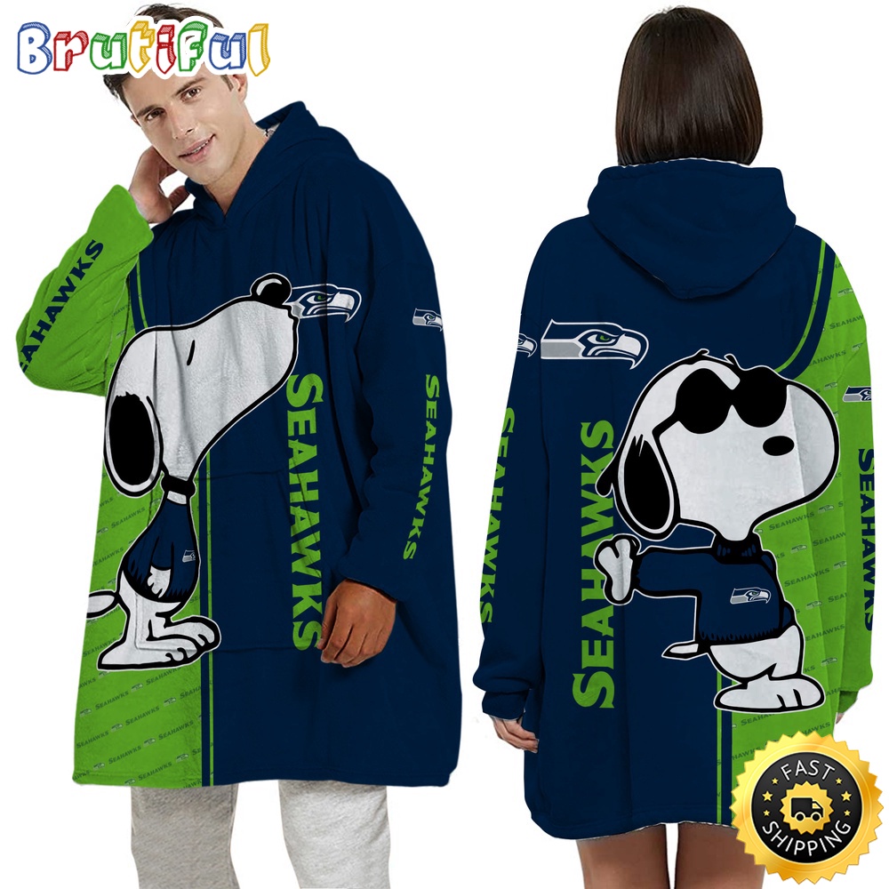 Sportswearmerch Seattle Seahawks NFL Personalized Blaket Hoodie For Fan
