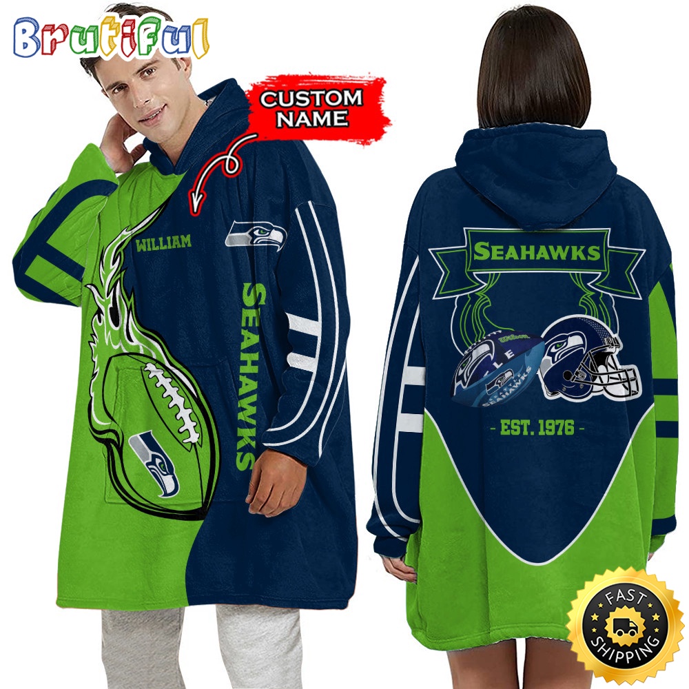 Sportswearmerch Seattle Seahawks NFL Personalized Blaket Hoodie For Fan