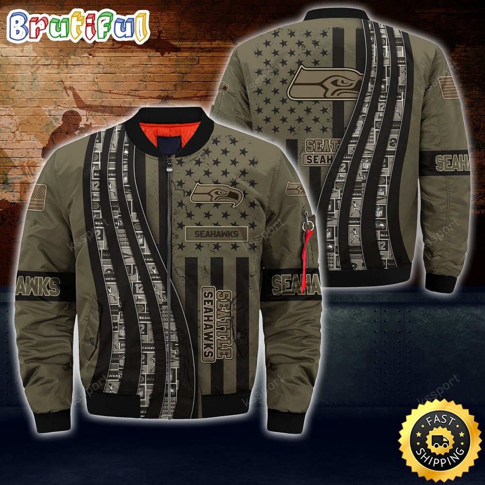 Sportswearmerch Seattle Seahawks NFL Personalized Bomber Jacket For Fan