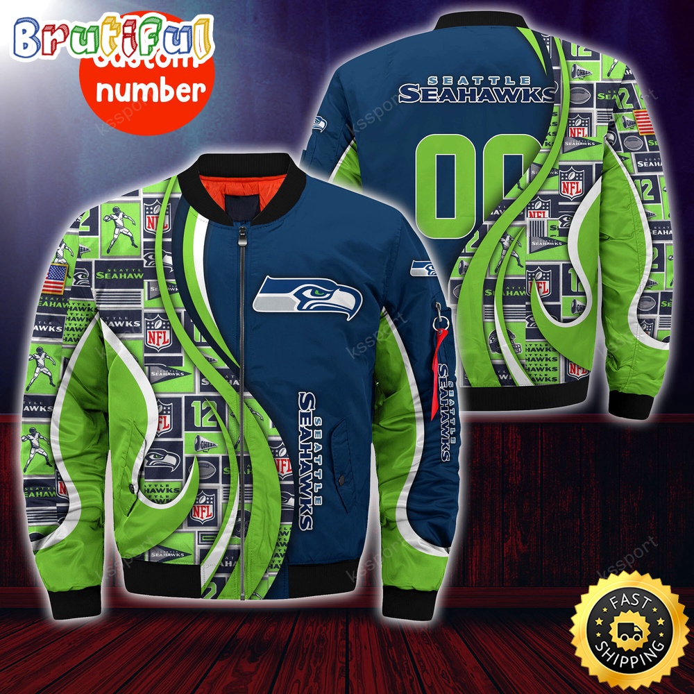 Sportswearmerch Seattle Seahawks NFL Personalized Bomber Jacket For Fan