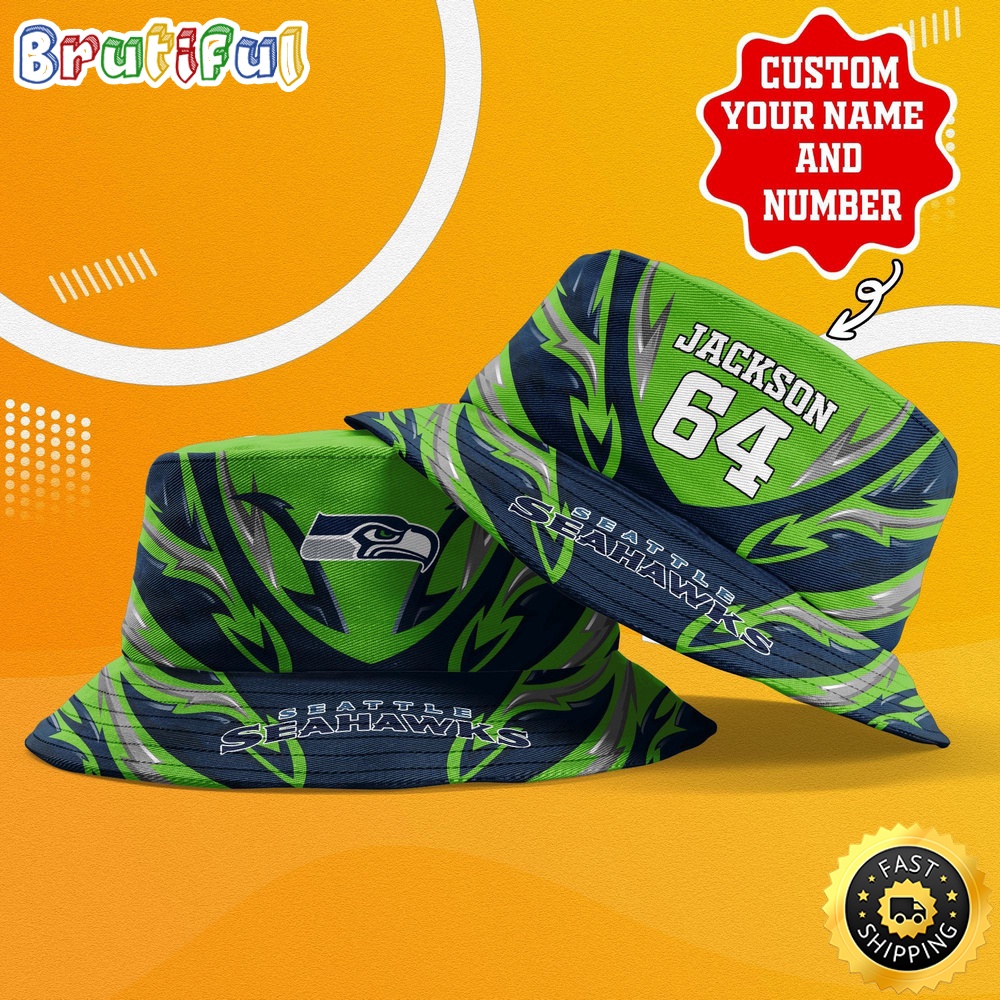 Sportswearmerch Seattle Seahawks NFL Personalized Bucket Hat For Fan