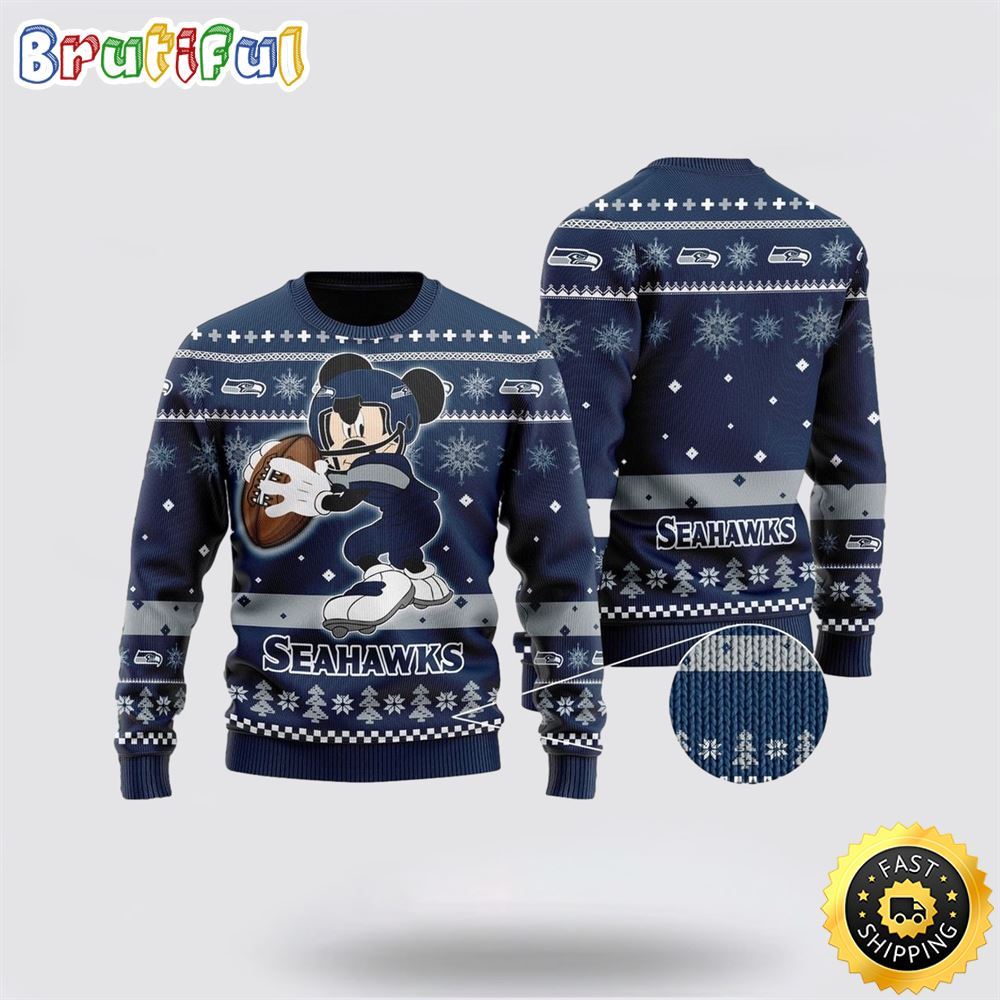 Sportswearmerch Seattle Seahawks NFL Personalized Christmas Sweater For Fan