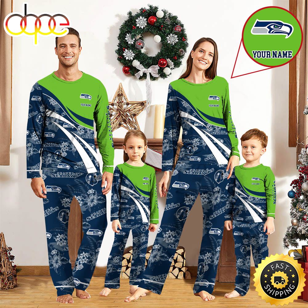Sportswearmerch Seattle Seahawks NFL Personalized Pajamas Family For Fan
