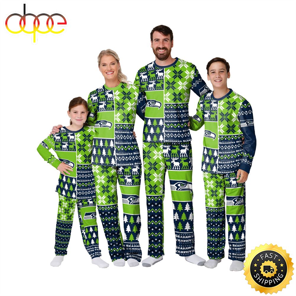 Sportswearmerch Seattle Seahawks NFL Personalized Pajamas Family For Fan