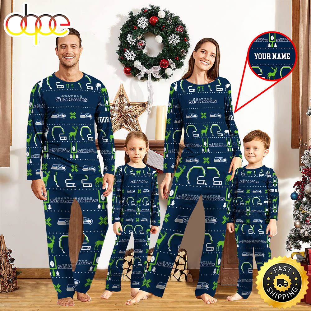 Sportswearmerch Seattle Seahawks NFL Personalized Pajamas Family For Fan