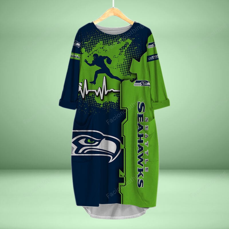 Sportswearmerch Seattle Seahawks NFL Personalized Pocket Dress For Fan