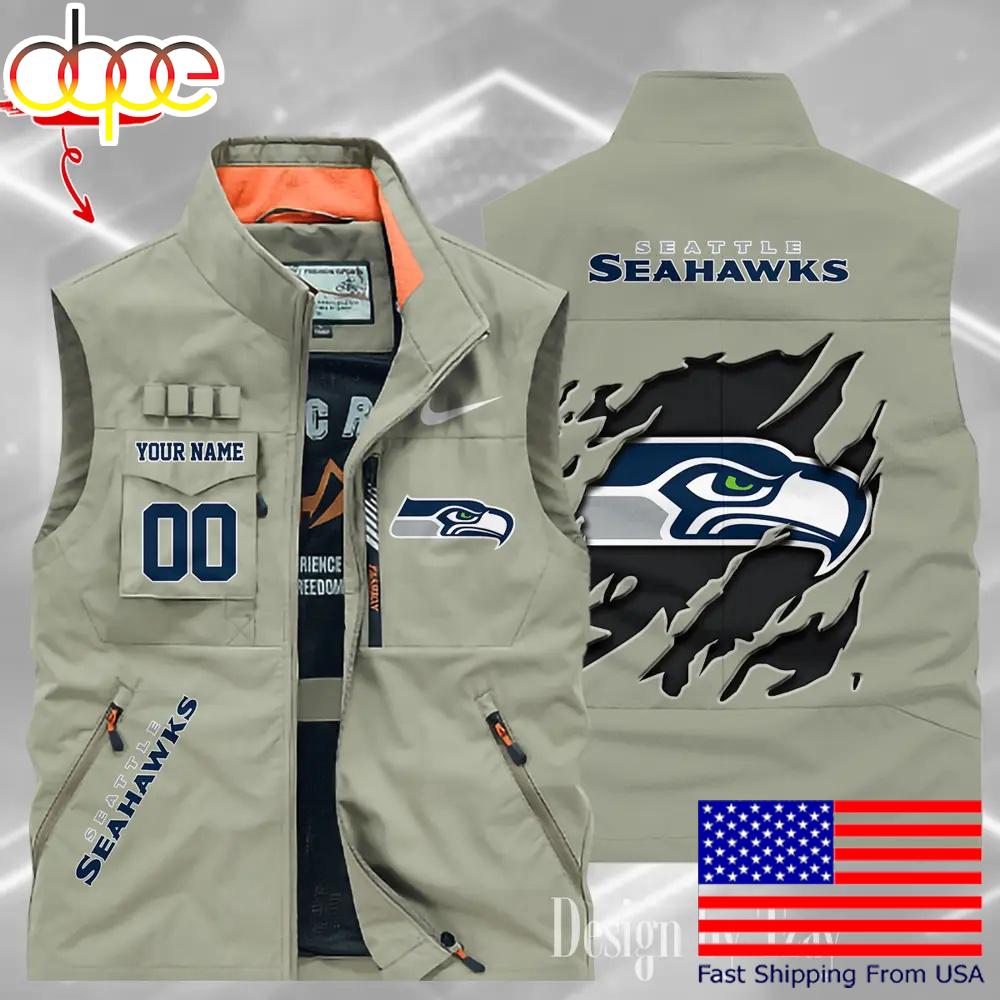 Sportswearmerch Seattle Seahawks NFL Personalized Pocket Vest For Fan