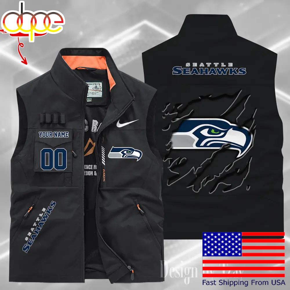 Sportswearmerch Seattle Seahawks NFL Personalized Pocket Vest For Fan