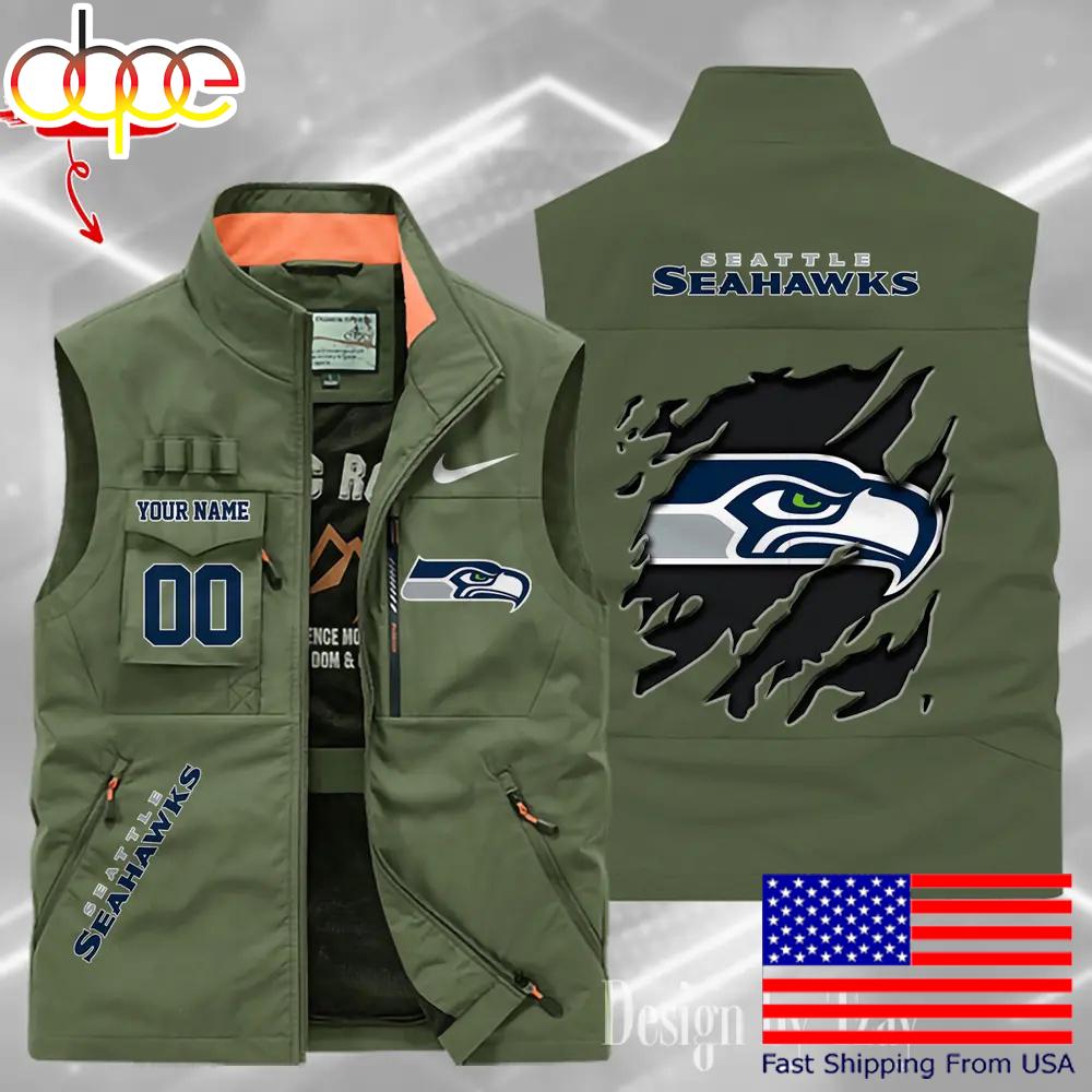 Sportswearmerch Seattle Seahawks NFL Personalized Pocket Vest For Fan
