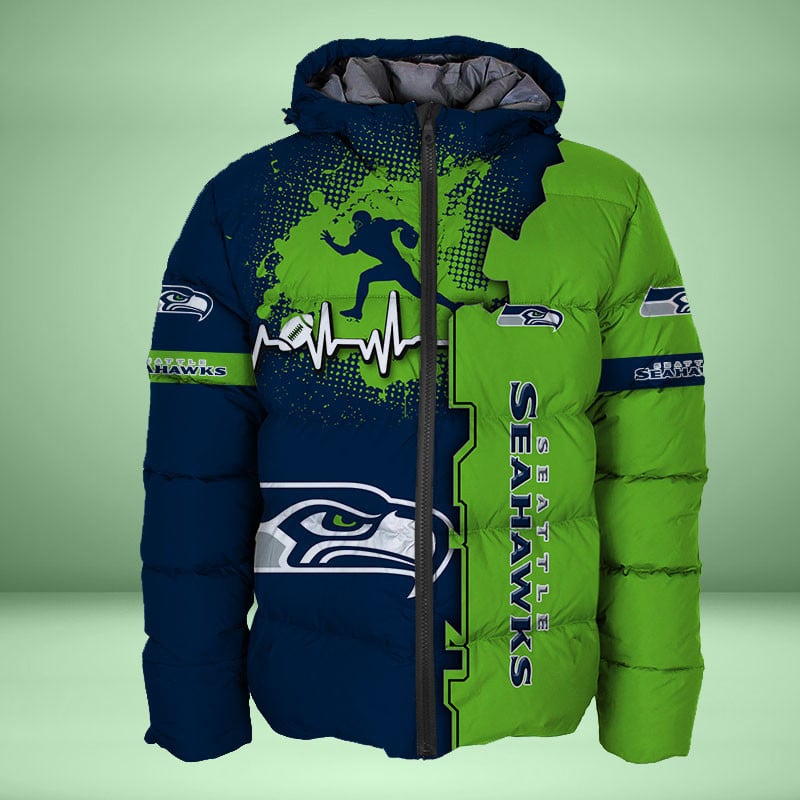 Sportswearmerch Seattle Seahawks NFL Personalized Puffer Jacket For Fan