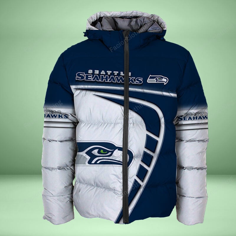 Sportswearmerch Seattle Seahawks NFL Personalized Puffer Jacket For Fan