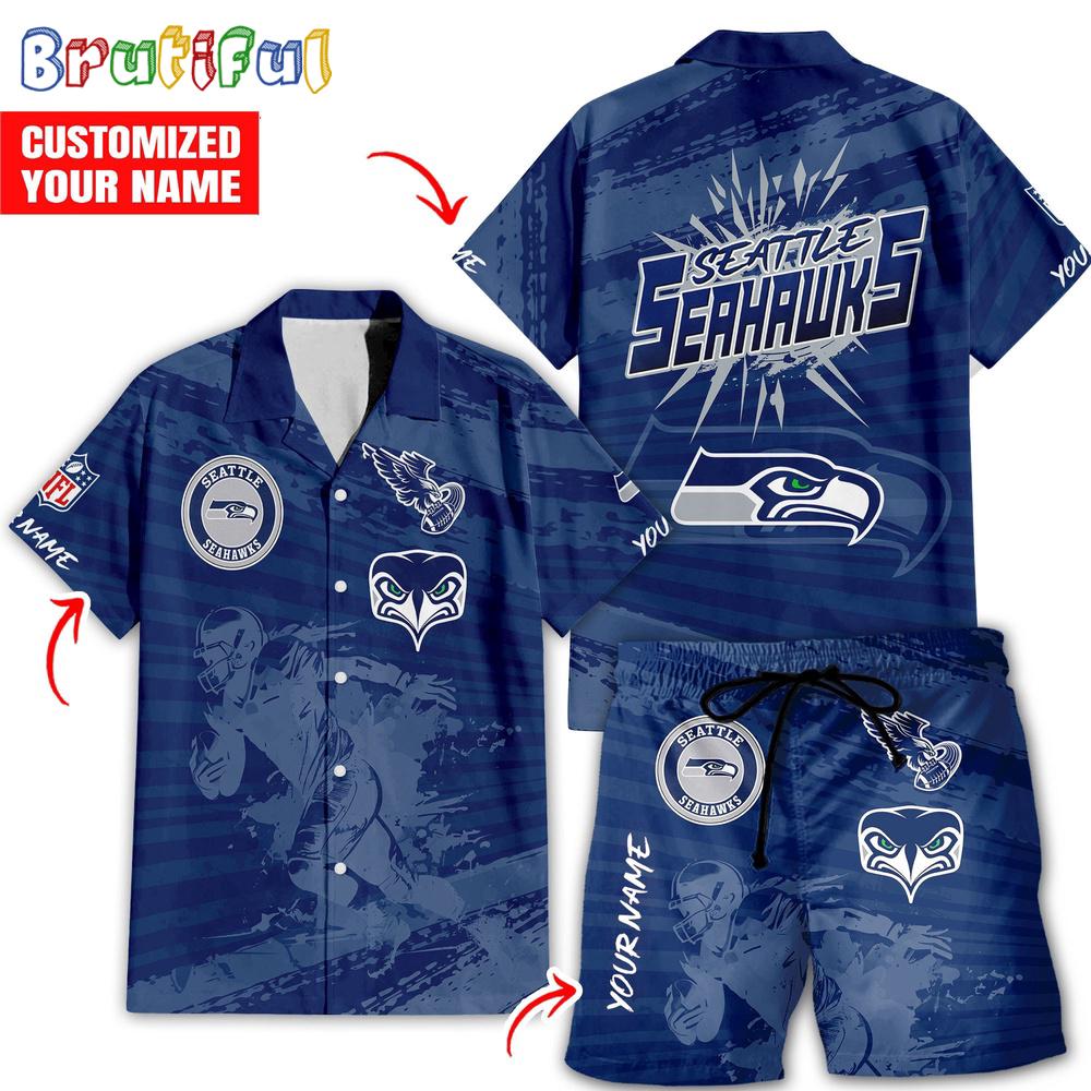 Sportswearmerch Seattle Seahawks NFL Personalized Set Short Set For Fan