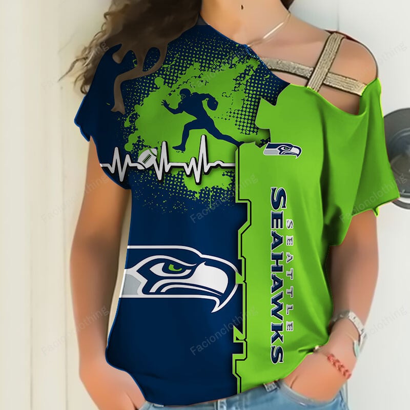 Sportswearmerch Seattle Seahawks NFL Personalized Strapless Sleeve Short For Fan
