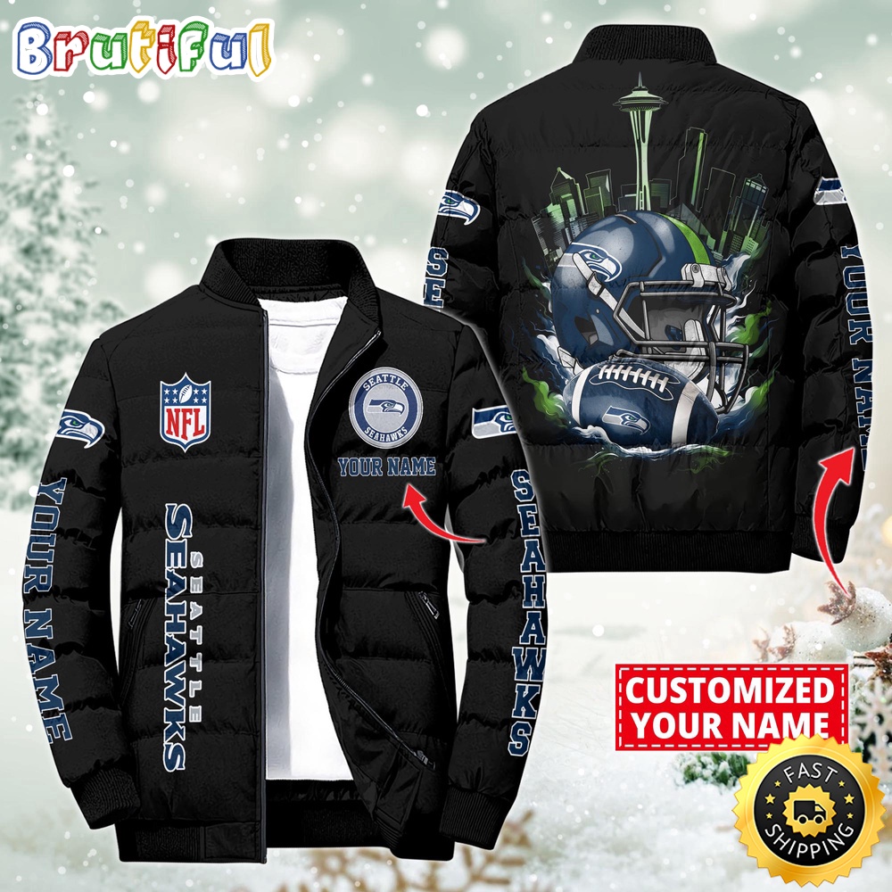 Sportswearmerch Seattle Seahawks NFL Puffer Jacket For Fan