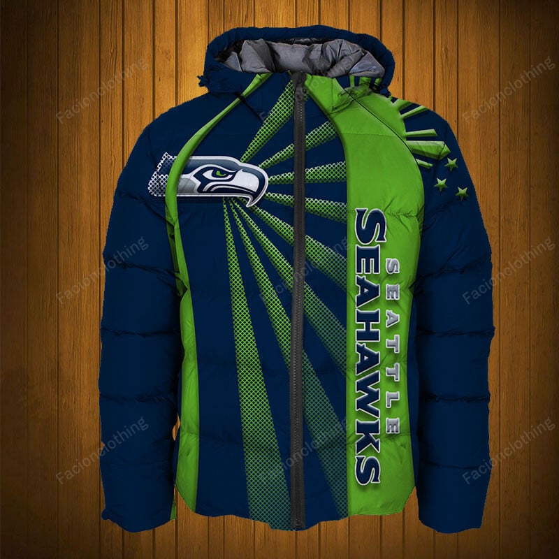 Sportswearmerch Seattle Seahawks NFL Puffer Jacket Personalized For Fan
