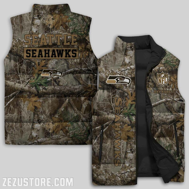 Sportswearmerch Seattle Seahawks NFL Sleeveless Puffer Jacket For Fans