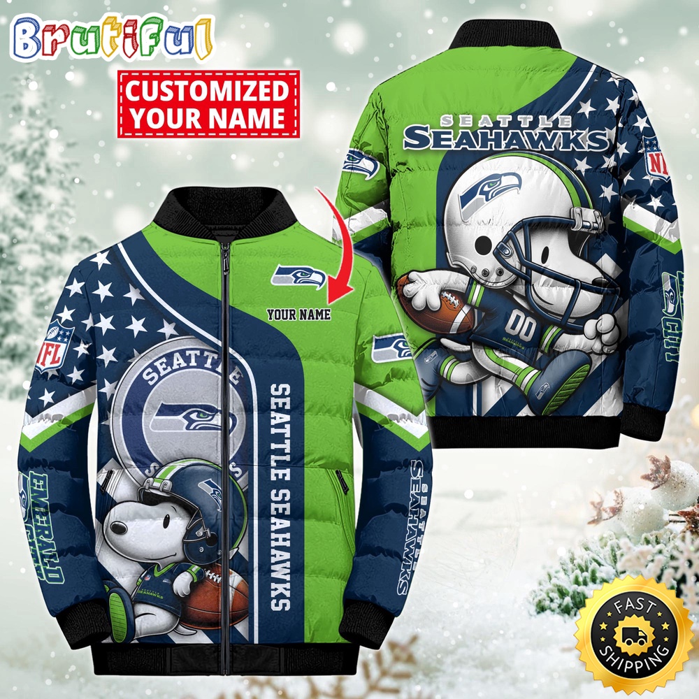 Sportswearmerch Seattle Seahawks NFL Snooby Puffer Jacket For Fan