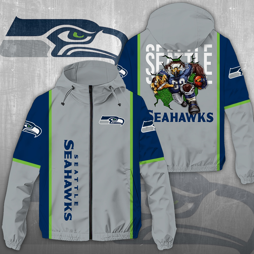 Sportswearmerch Seattle Seahawks NFL Windbreaker Jacket For Fan